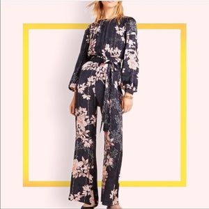 Anthropologie Harlyn Audria Jacquard Jumpsuit